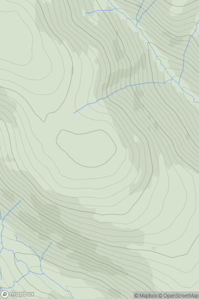 Thumbnail image for Lamb Knowe [The River Tweed to the English Border] [NT166225] showing contour plot for surrounding peak